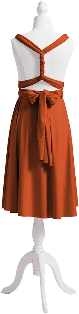 Convertible Dress Short Infinity Dress Transformer Multiway Wrap Dress for Bridesmaid