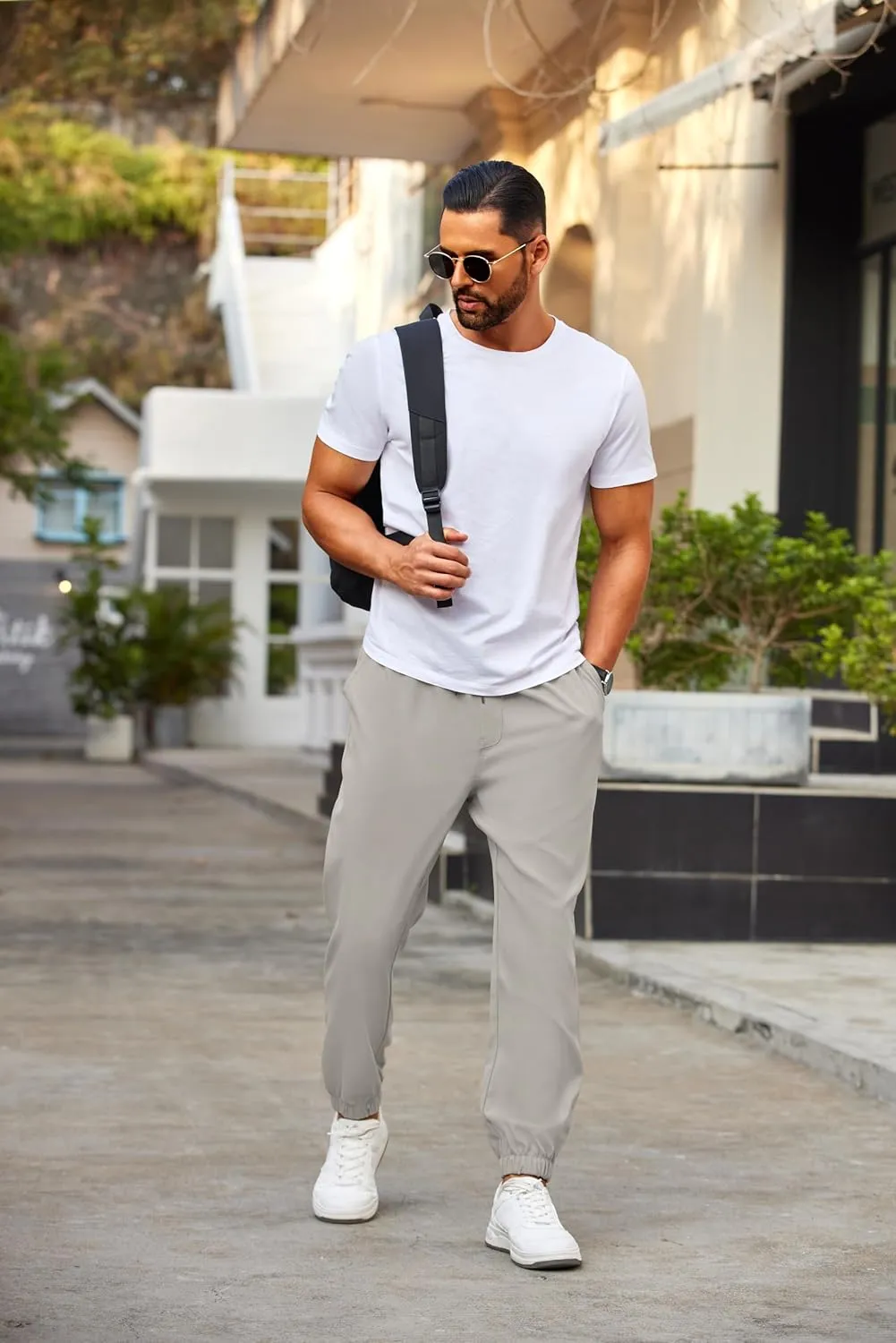 COOFANDY Mens Joggers Pants Regular Fit Casual Pants Lightweight Elastic Waistband Pants with Pockets