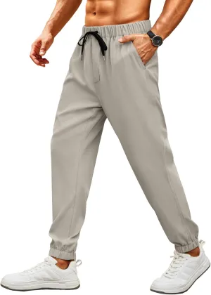 COOFANDY Mens Joggers Pants Regular Fit Casual Pants Lightweight Elastic Waistband Pants with Pockets