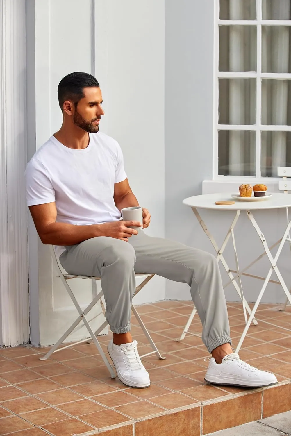 COOFANDY Mens Joggers Pants Regular Fit Casual Pants Lightweight Elastic Waistband Pants with Pockets