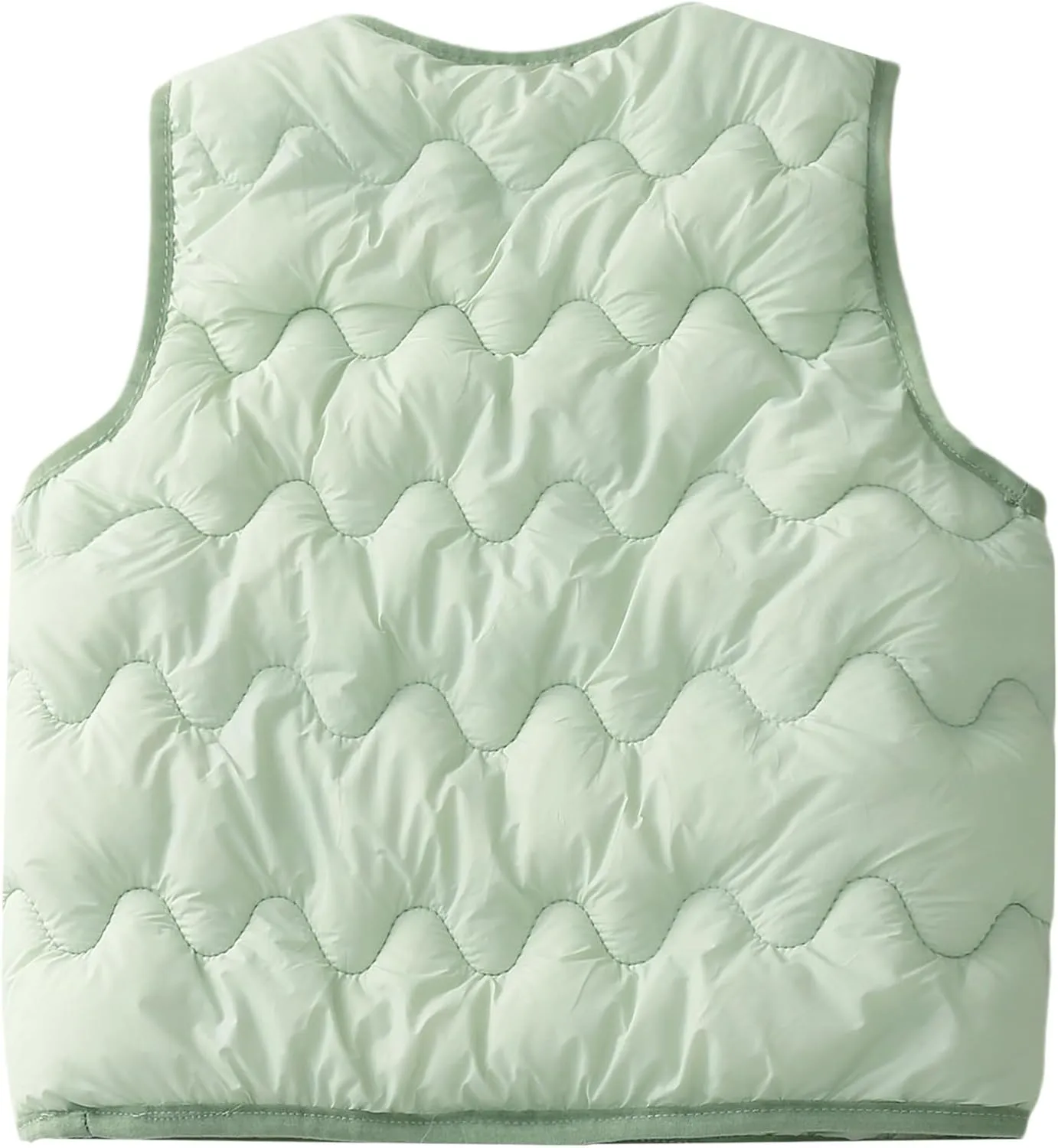 Happy Cherry Girls Puffer Vest Kids Water Resistant Jacket Sleeveless V-neck Windproof Thin Lightweight Outerwear Gilet