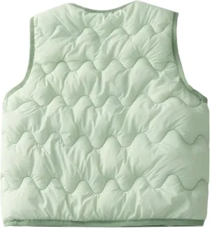Happy Cherry Girls Puffer Vest Kids Water Resistant Jacket Sleeveless V-neck Windproof Thin Lightweight Outerwear Gilet