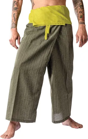 LannaPremium Thai Fisherman Pants Hakuma Pants for Men Women Yoga Pants 2 Tone - Martial Arts Pants