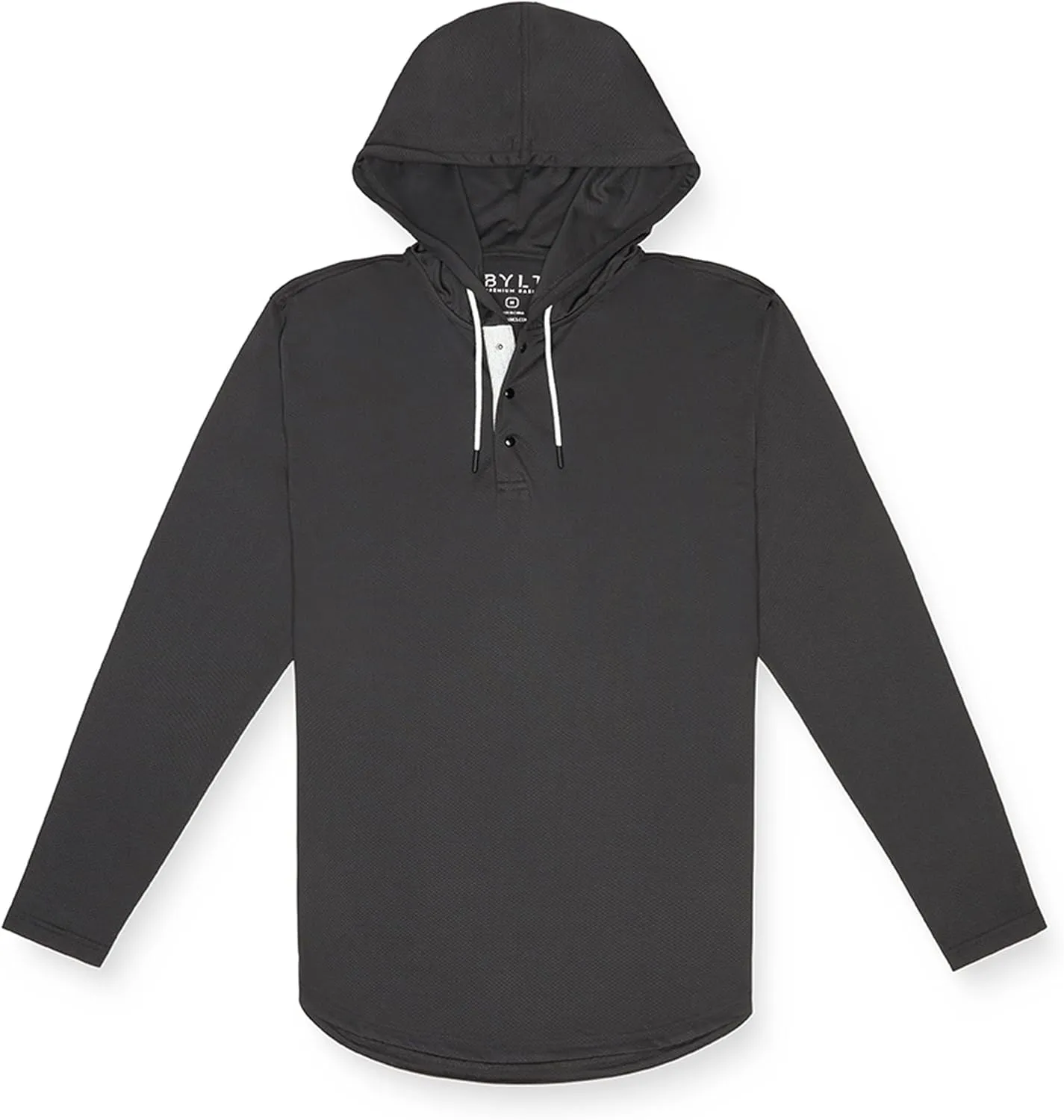 Performance Drop-Cut Circuit Long Sleeve Men's Shirt - Classic Fit, Hoodie with Adjustable Drawcord - Lightweight