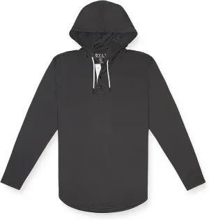 Performance Drop-Cut Circuit Long Sleeve Men's Shirt - Classic Fit, Hoodie with Adjustable Drawcord - Lightweight