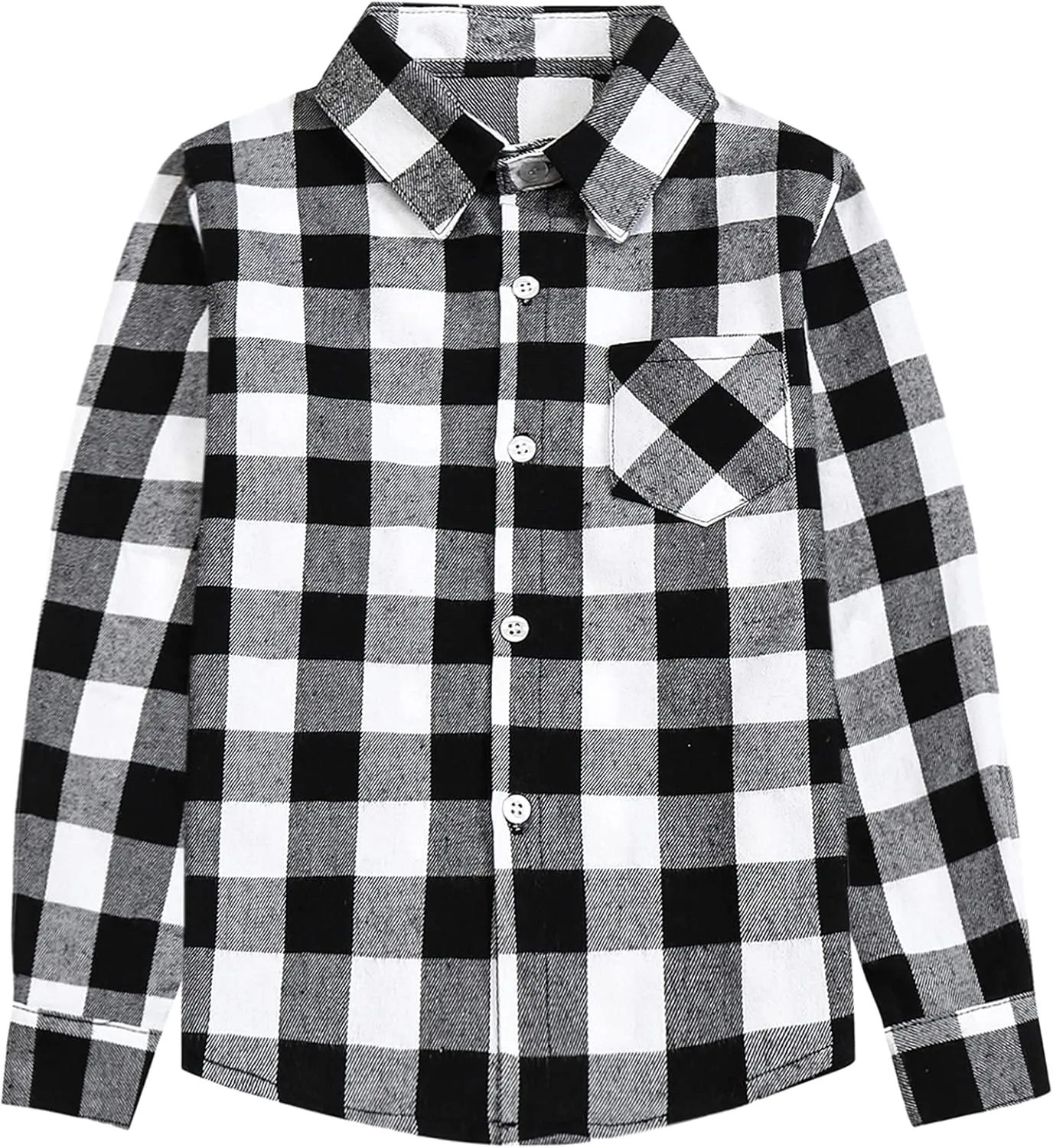 SANGTREE Womens and Girls Long Sleeve Flannel Shirt Casual Button Down Plaid Shirts, 3 Months - Adult 2XL