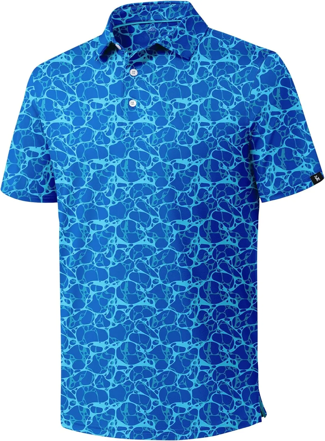 ZITY Mens Print Polo Shirts Short Sleeve Moisture Wicking Shirts for Men Golf Tennis Daily Casual Collared T-Shirt