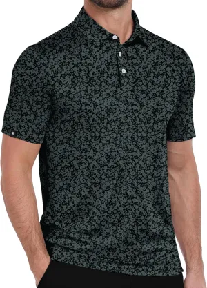 ZITY Mens Print Polo Shirts Short Sleeve Moisture Wicking Shirts for Men Golf Tennis Daily Casual Collared T-Shirt